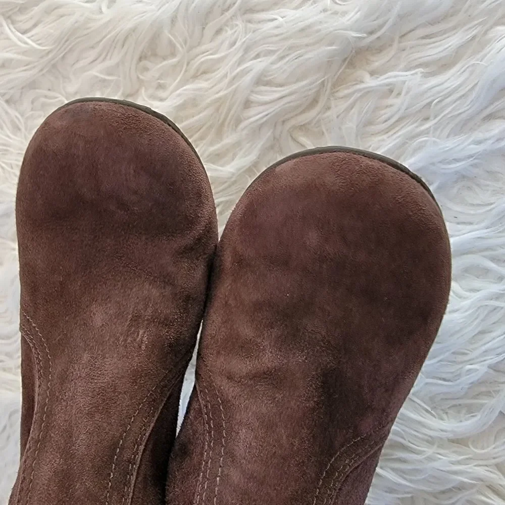 Tory Burch Brown Suede Ankle Boots 8.5